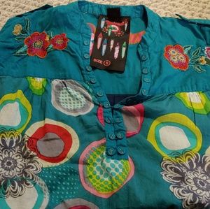 Desigual tunic length tank sz s